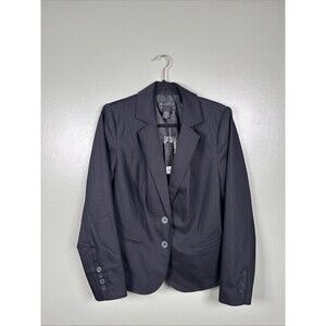Lane Bryant Two Button‎ Black Blazer Double Weave Stretch Size 16 NWT $79